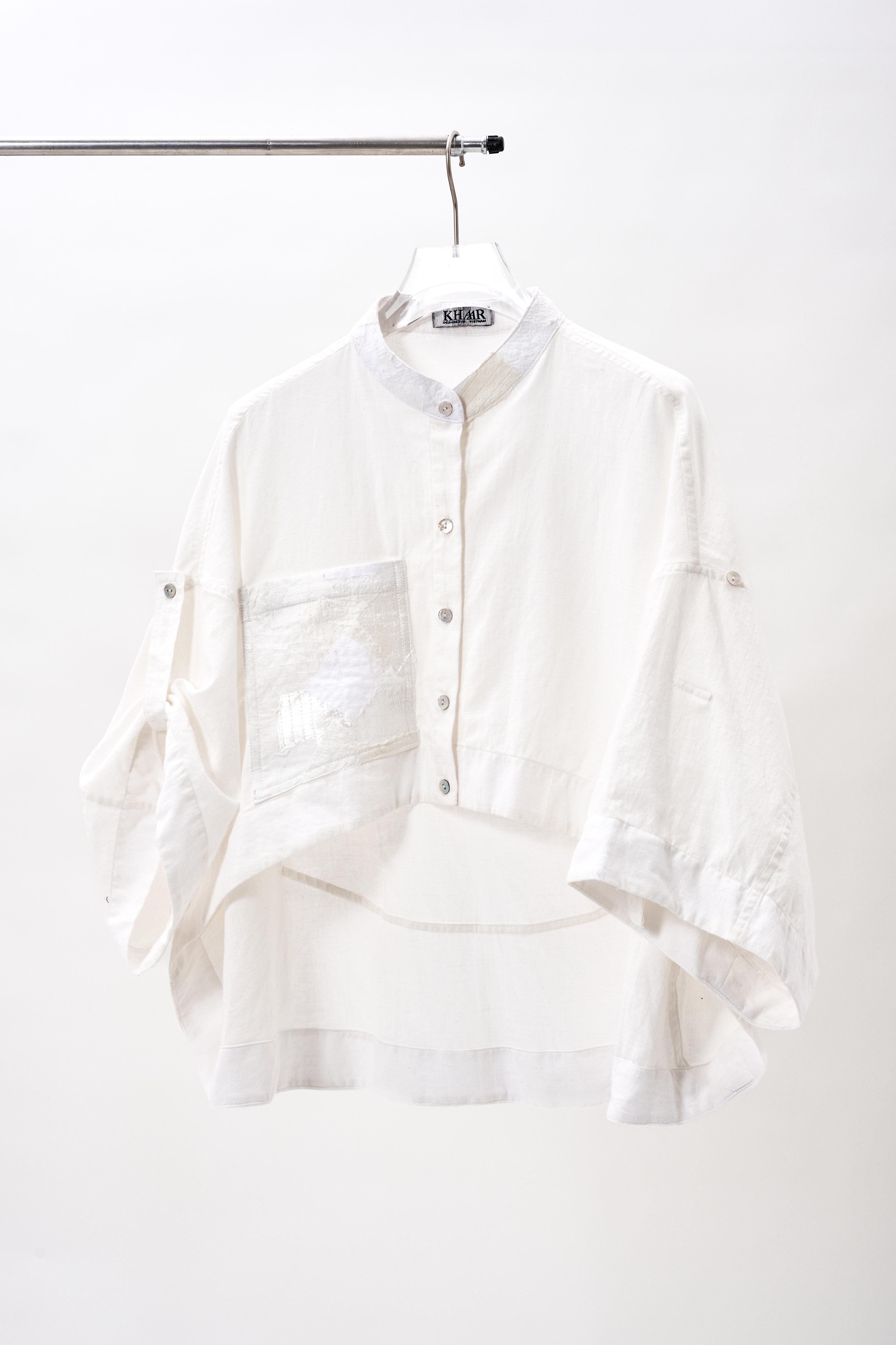 KHAAR | White Coral Crop Top