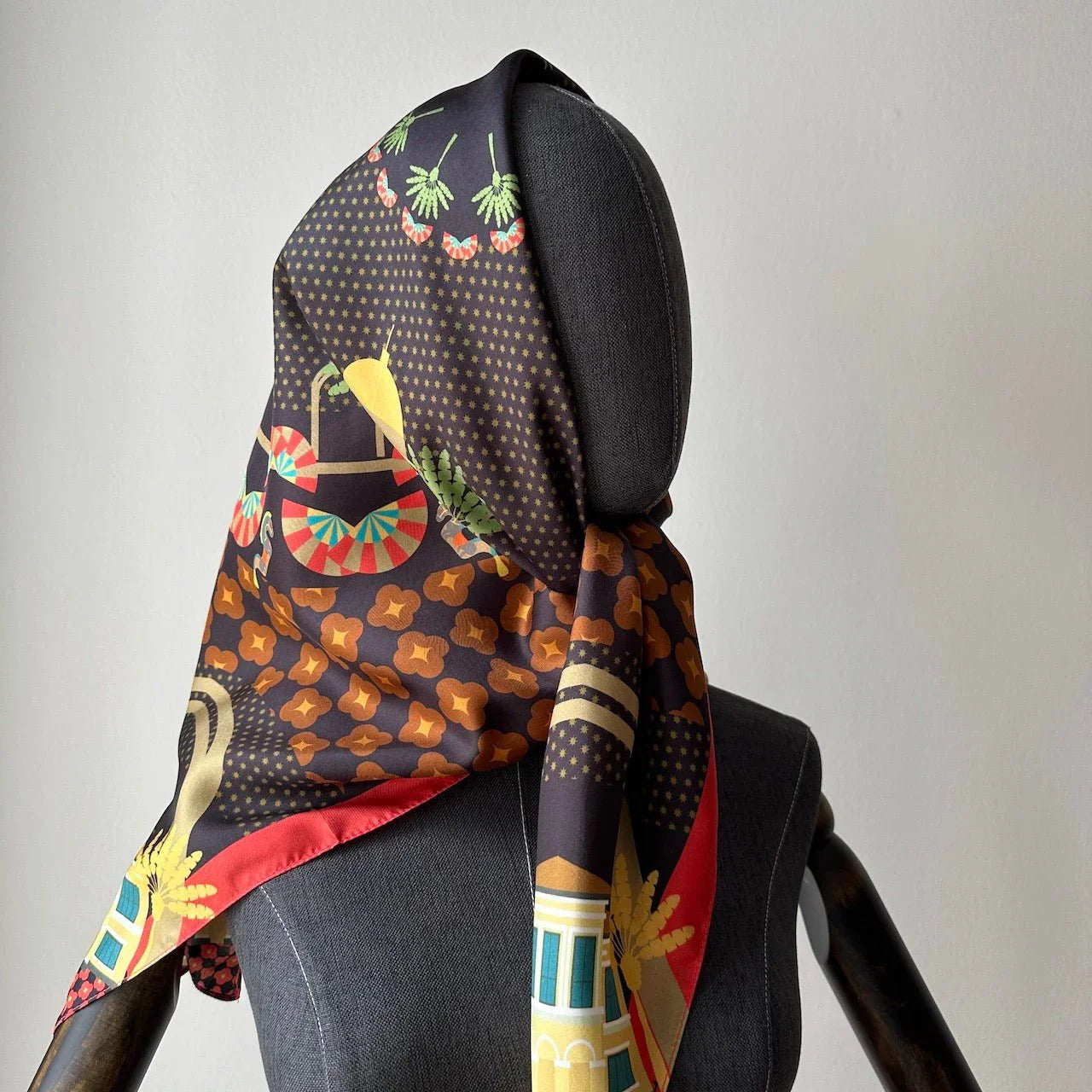 BINARY STYLE | Festive Night At Kampong Glam Silk Square Scarf 87x87cm