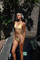 HÁI THE LABEL | Teddy Bear | Bow Tie Bikini Top | Jellyboo Yellow