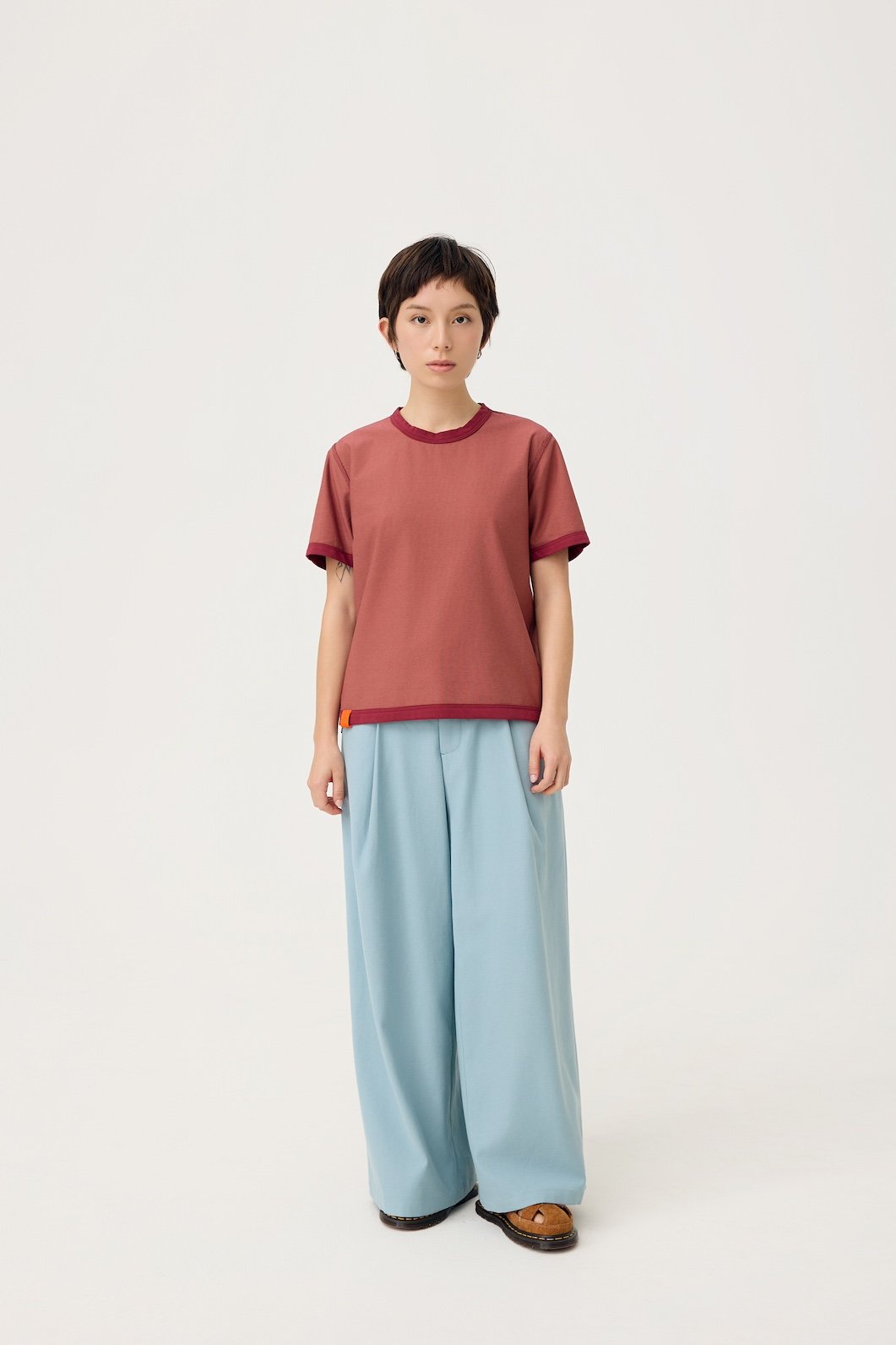 3EIGHTH | Everyday Reversible Tee in Burgundy & Sappanwood