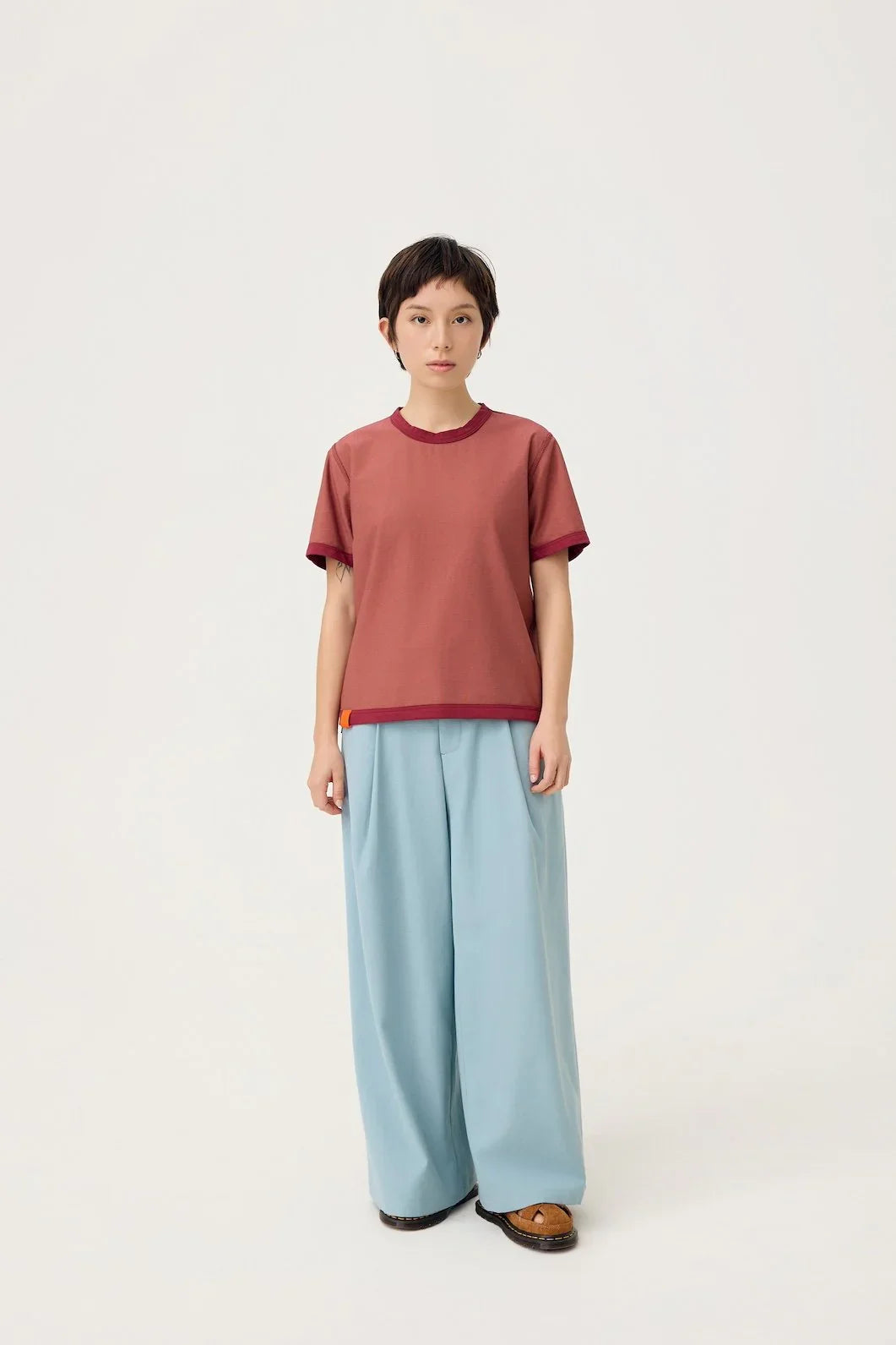 3EIGHTH | Everyday Reversible Tee in Burgundy & Sappanwood