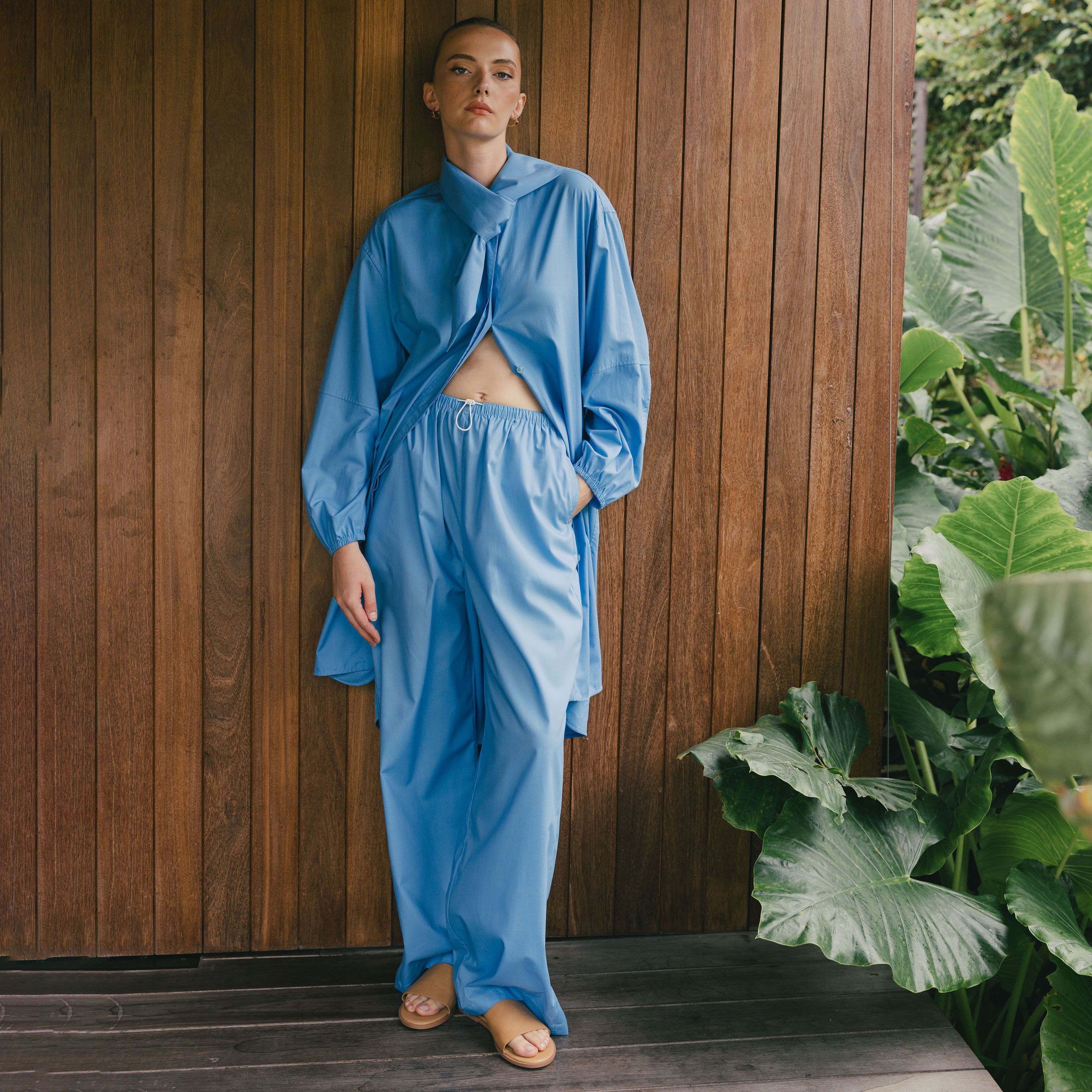 LAYERPLAN | Marina Scarf Collar Shirt Dress