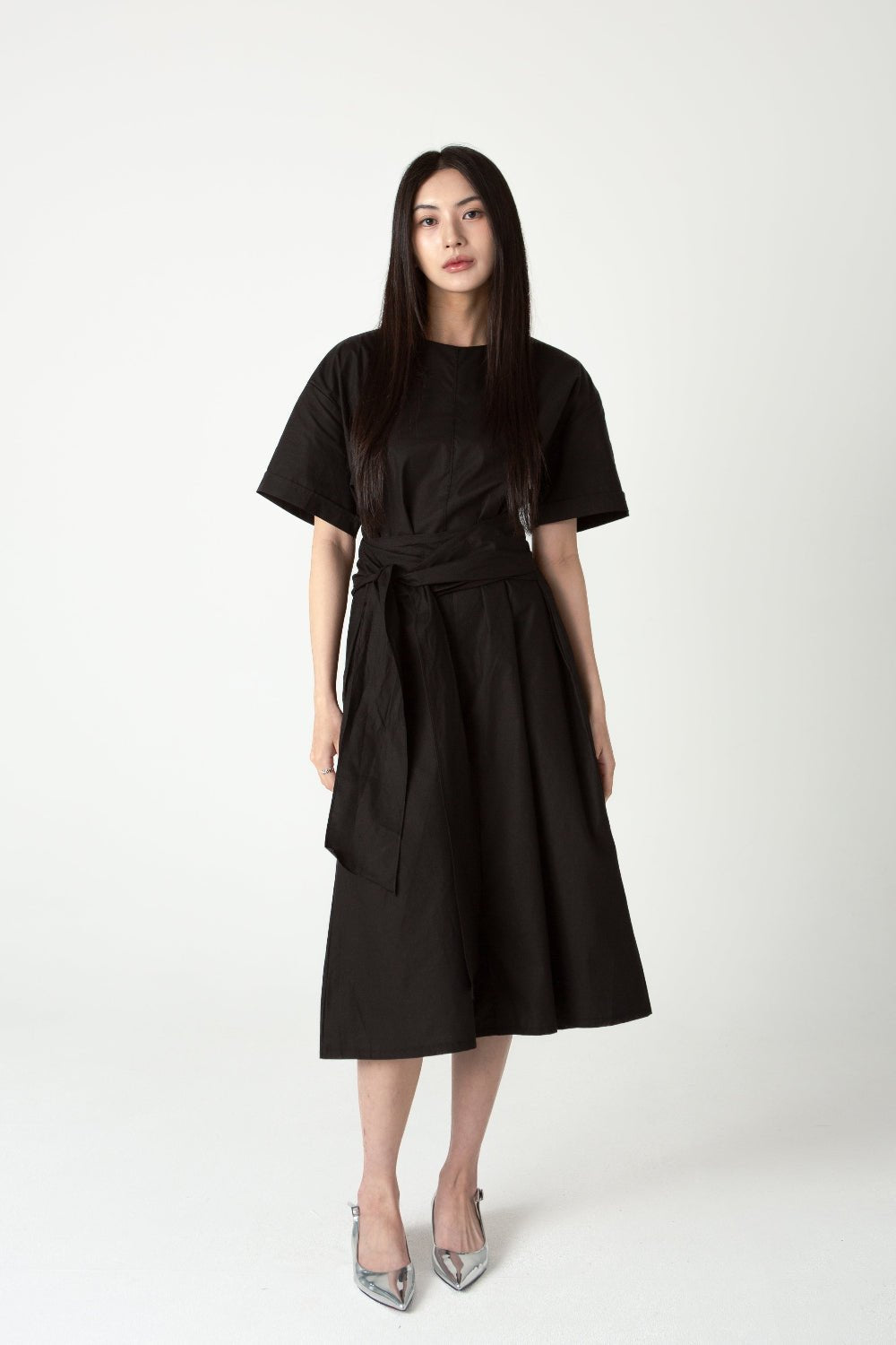 SAERO COLLECTIVE | Wrapline Dress | Black