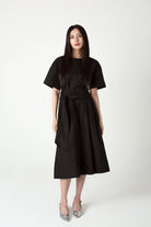 SAERO COLLECTIVE | Wrapline Dress | Black