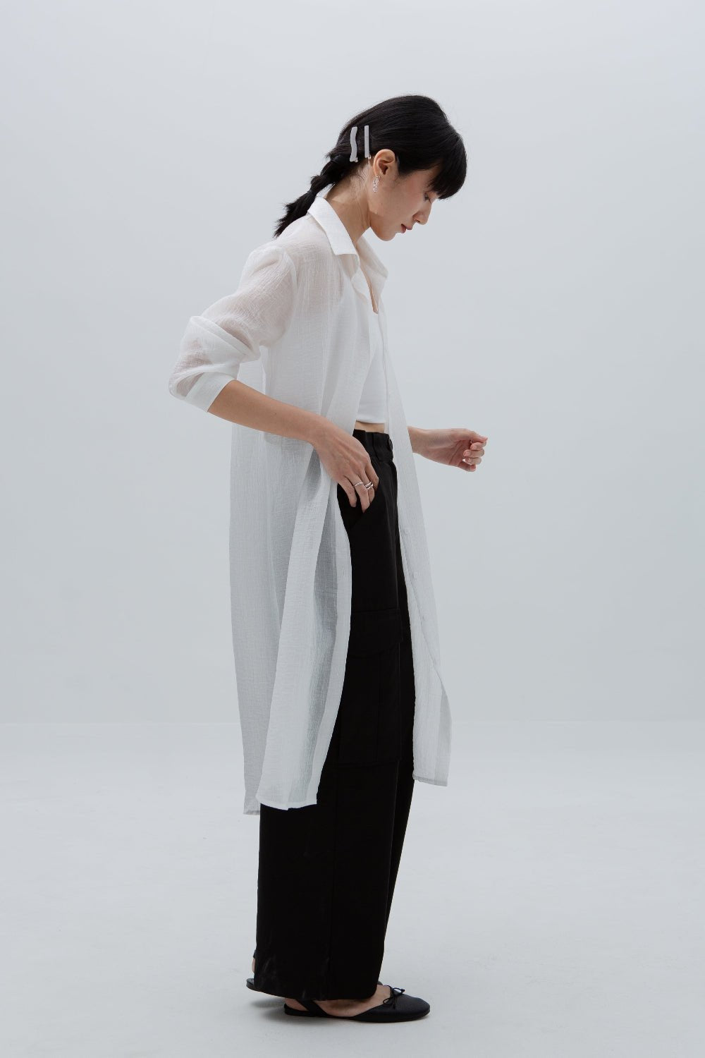 SAERO COLLECTIVE | Oreum Shirt V. 1 [Long Ver.] White