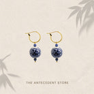 THE ANTECEDANT STORE | Good Fortune Lapis Hoop Earrings