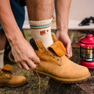 TALKING TOES | Bear Hug Athletic Sock | Cream