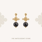 THE ANTECEDENT STORE | Auspicious Ruyi Knot With Labradorite Earrings