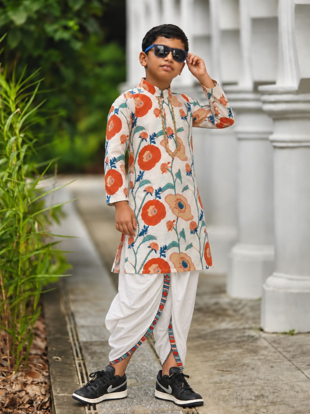 NIMBU | Aza White Boys Kurta Dhoti