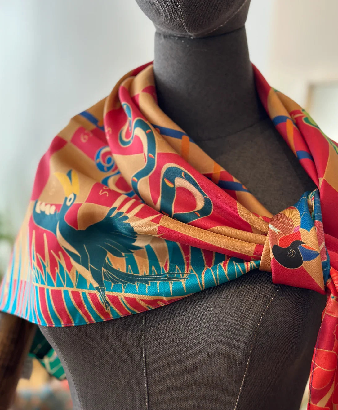 BINARY STYLE | Snake and Ladder Silk Scarf