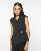 DRESSINGPAULA | Asymmetrical Wrap Vest