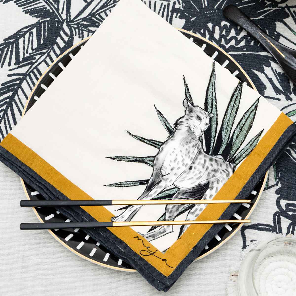 MEJA | The Show Of Safari Animal Napkins (Set Of 2)