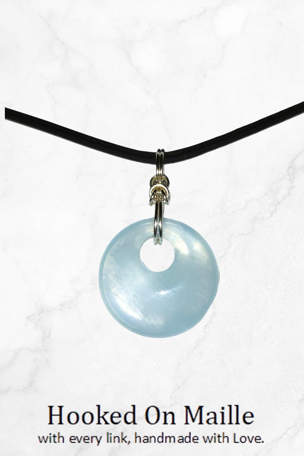 CREATIVE JEWELLERY STUDIO | Byzantine Aquamarine & Silver Pendant by Hooked On Maille