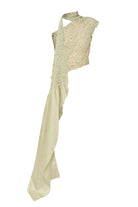 ANW | Slanted Asymmetrical Top w/ Shawl