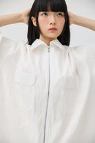 3EIGHTH | Fuwa Jacket In White Seersucker