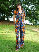 NIMBU | Calypso Women's Jumpsuit In Ocean Mosaic
