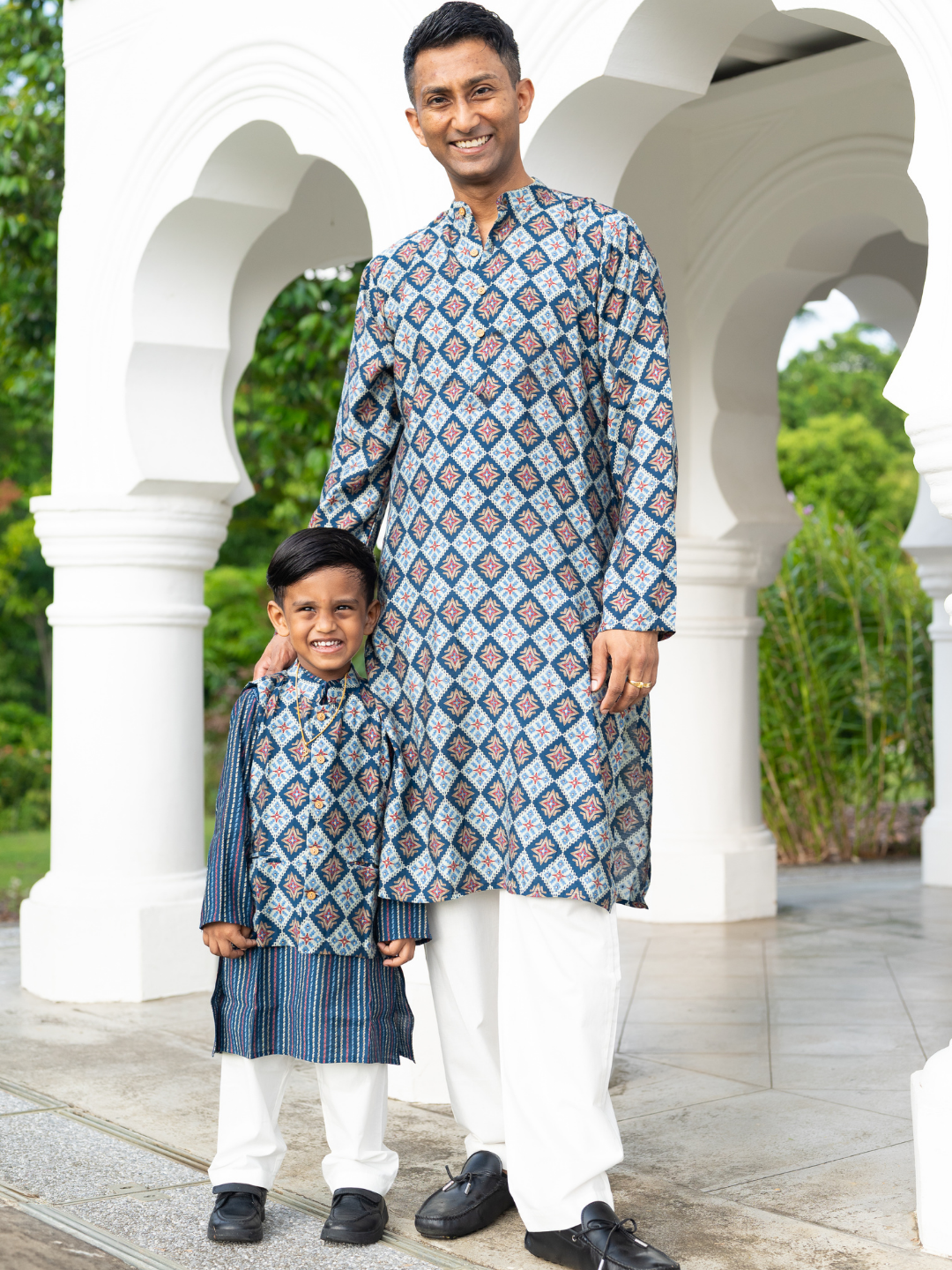 NIMBU | Tara Blue Men's Kurta Pajama Set in Muslin Cotton