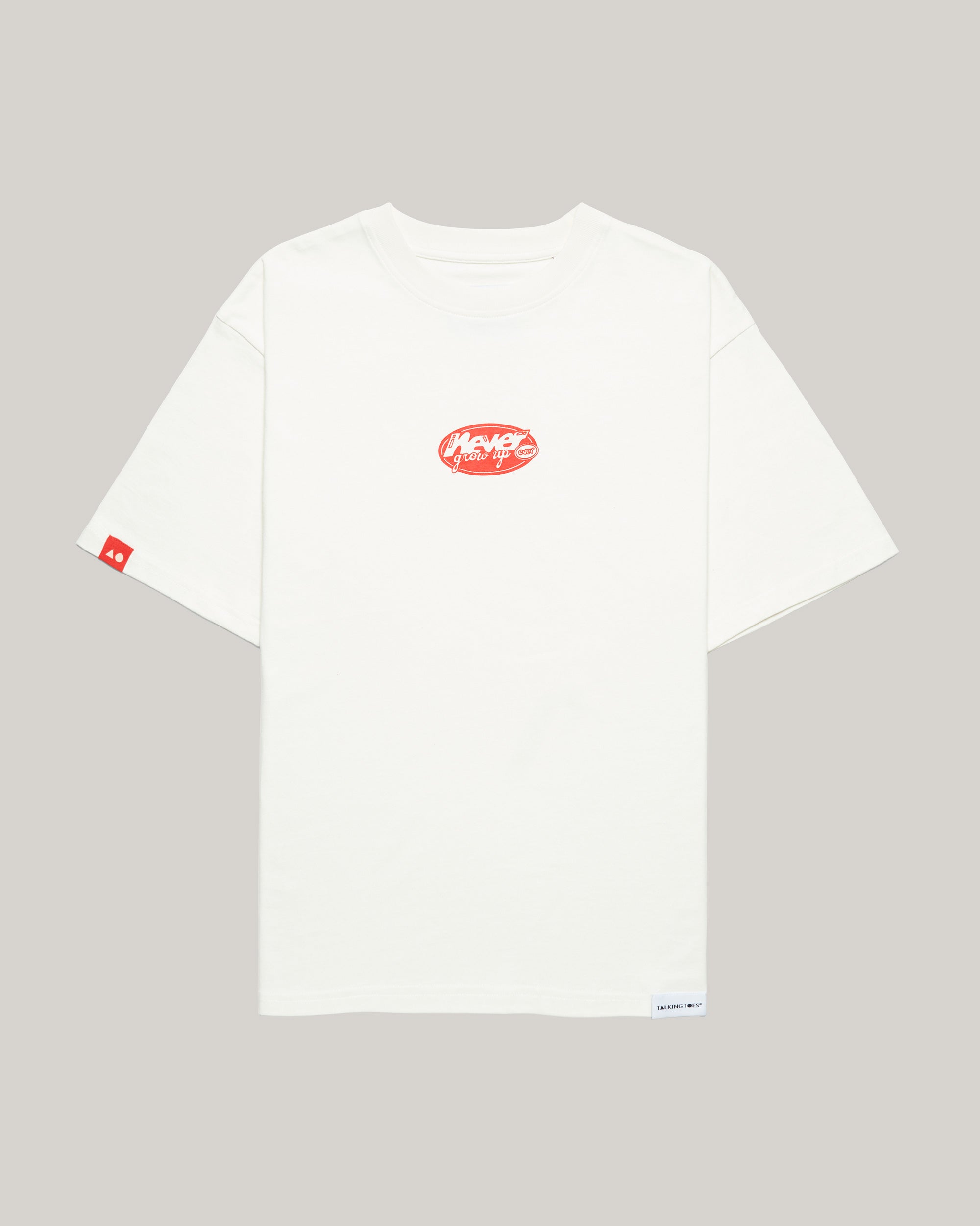 TALKING TOES | Never Grow Up Oversized Tee - Cream