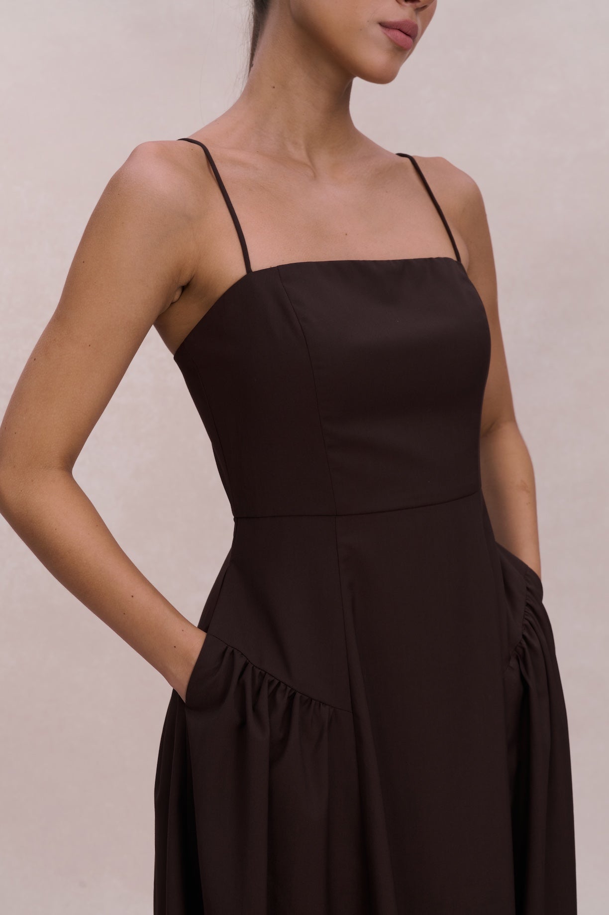 EMVY | Cambria Padded Dress - Brown