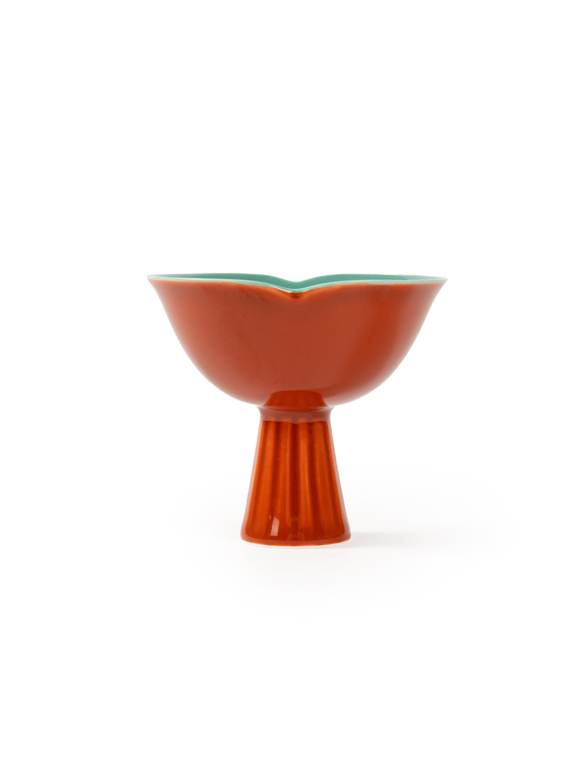 CRAFILAB | Brick Red & Turquoise Tall Flowing Cup