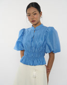 DRESSING PAULA | Puffed-Sleeve Gathered Blouse