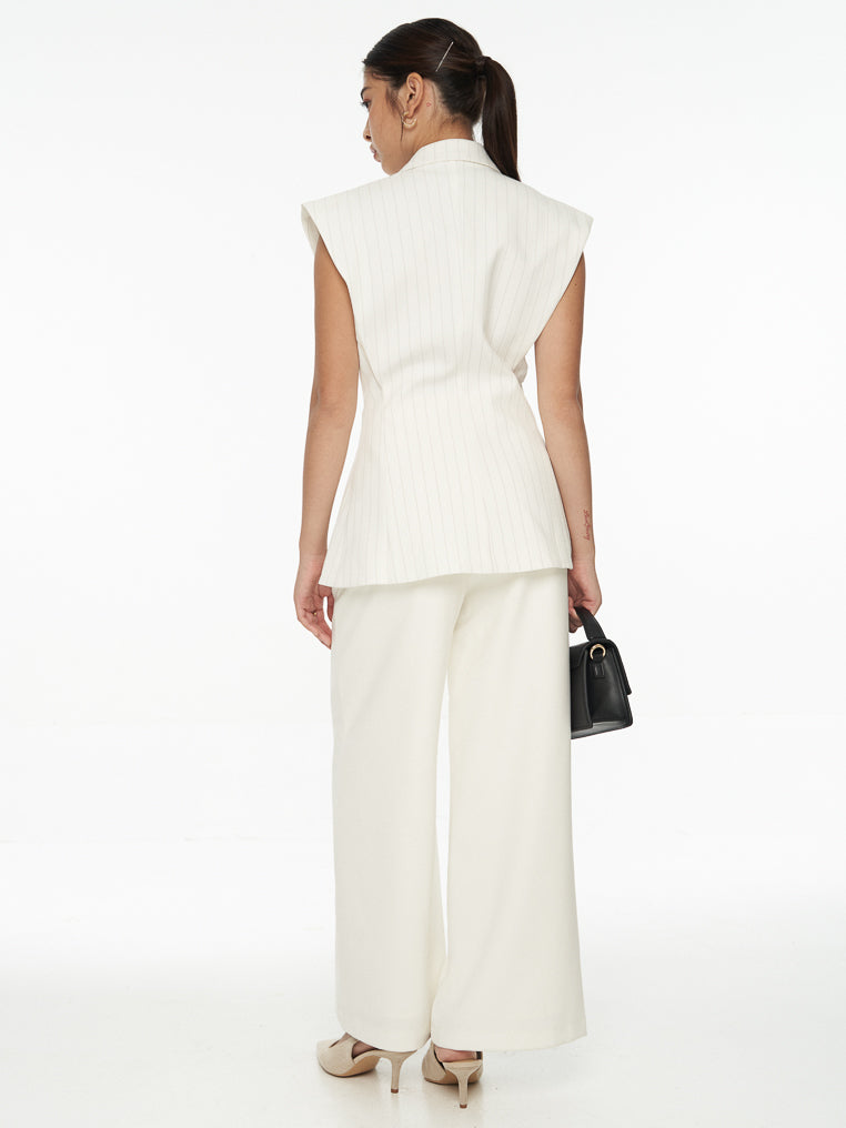 DRESSINGPAULA | Striped Tailored Waistcoat