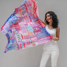 BINARY STYLE | Singapore In Technicolours 115x115cm Square Scarf