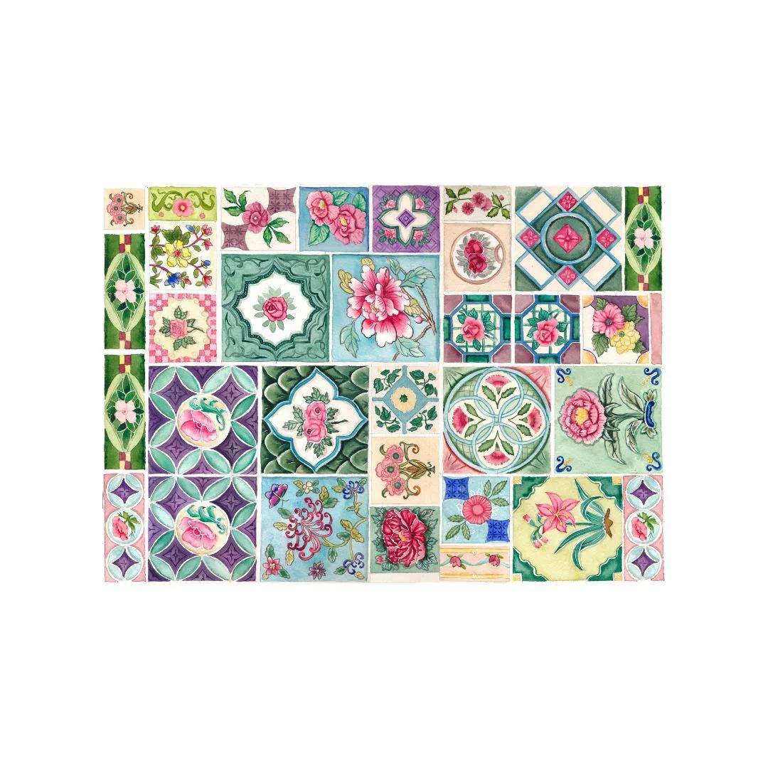 SINGLAPA | Peranakan Tiles Art Print