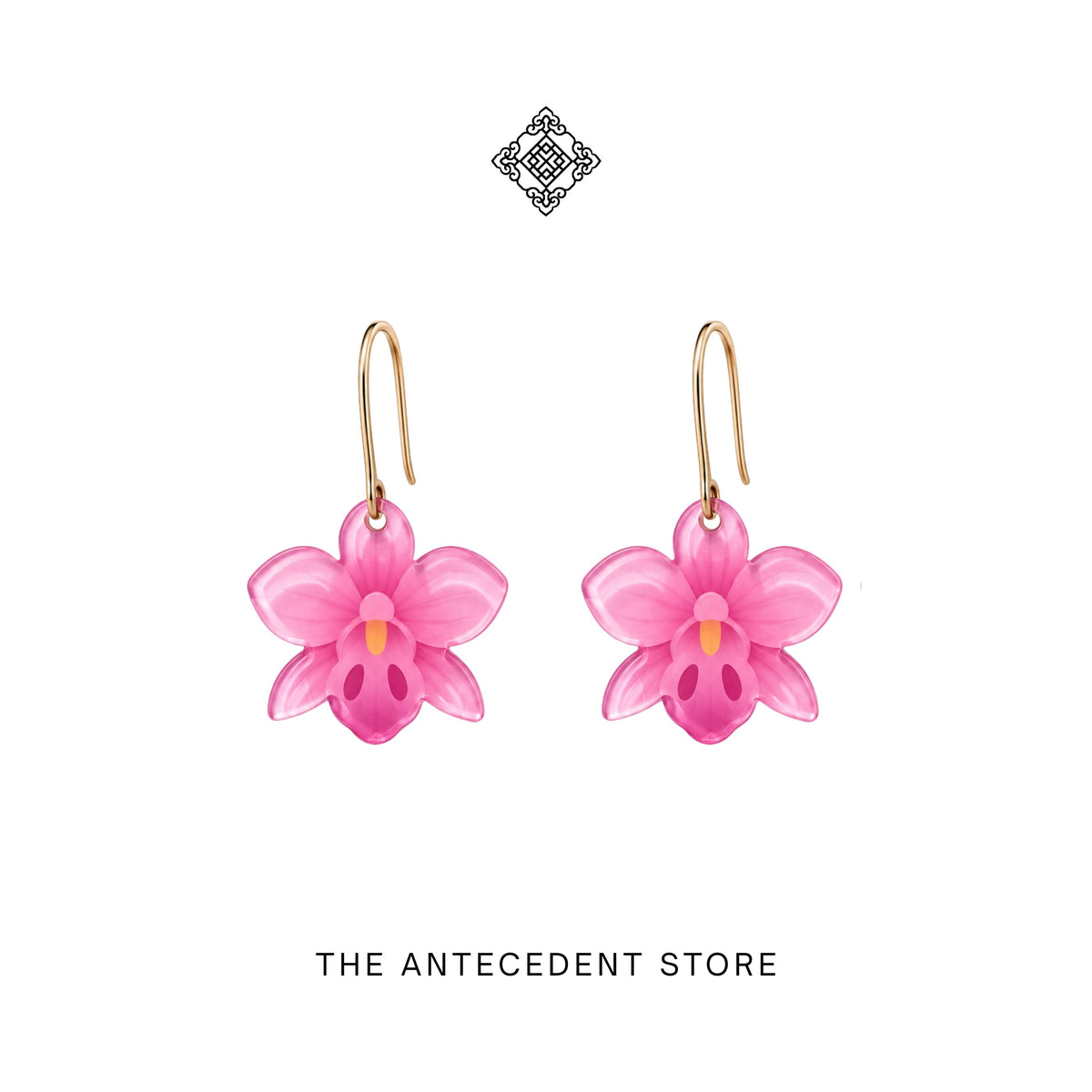 THE ANTECEDENT STORE | Pink Orchid Earrings | Stories Of Singapore
