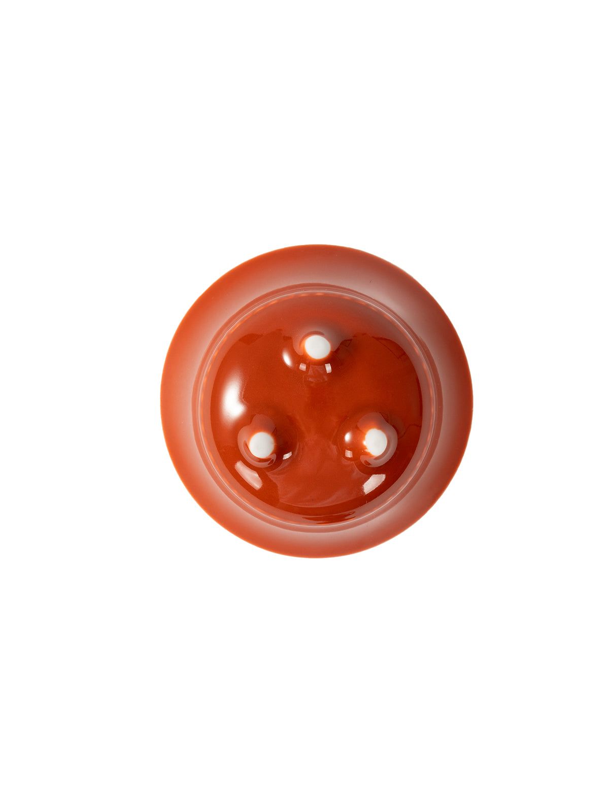 CRAFILAB | Brick Red & Turquoise Three&Legged Lidded Bowl