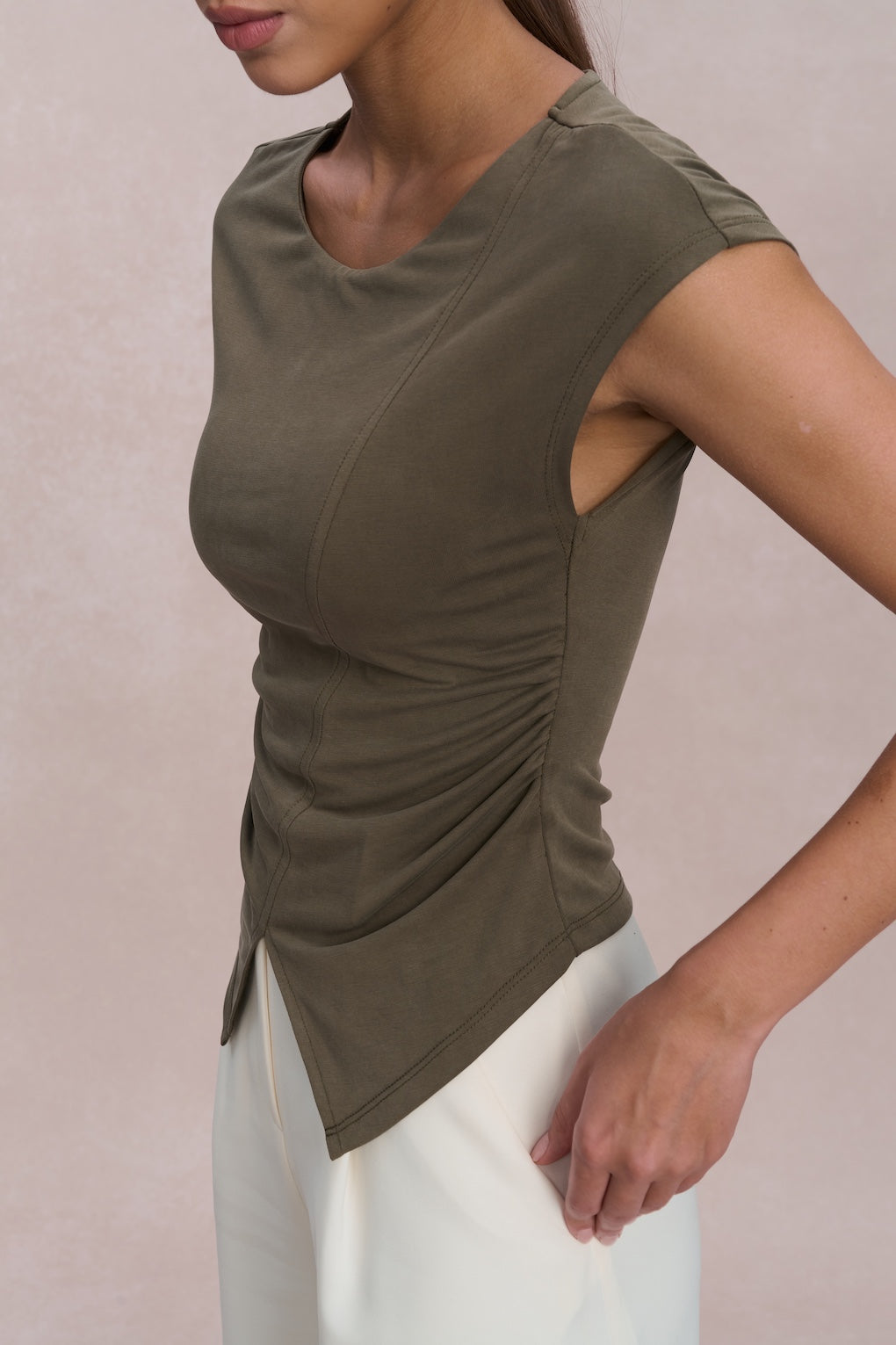 EMVY | Sage Padded Top - Green