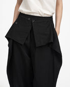 GRAYE | Sash Wrap Trousers | Black