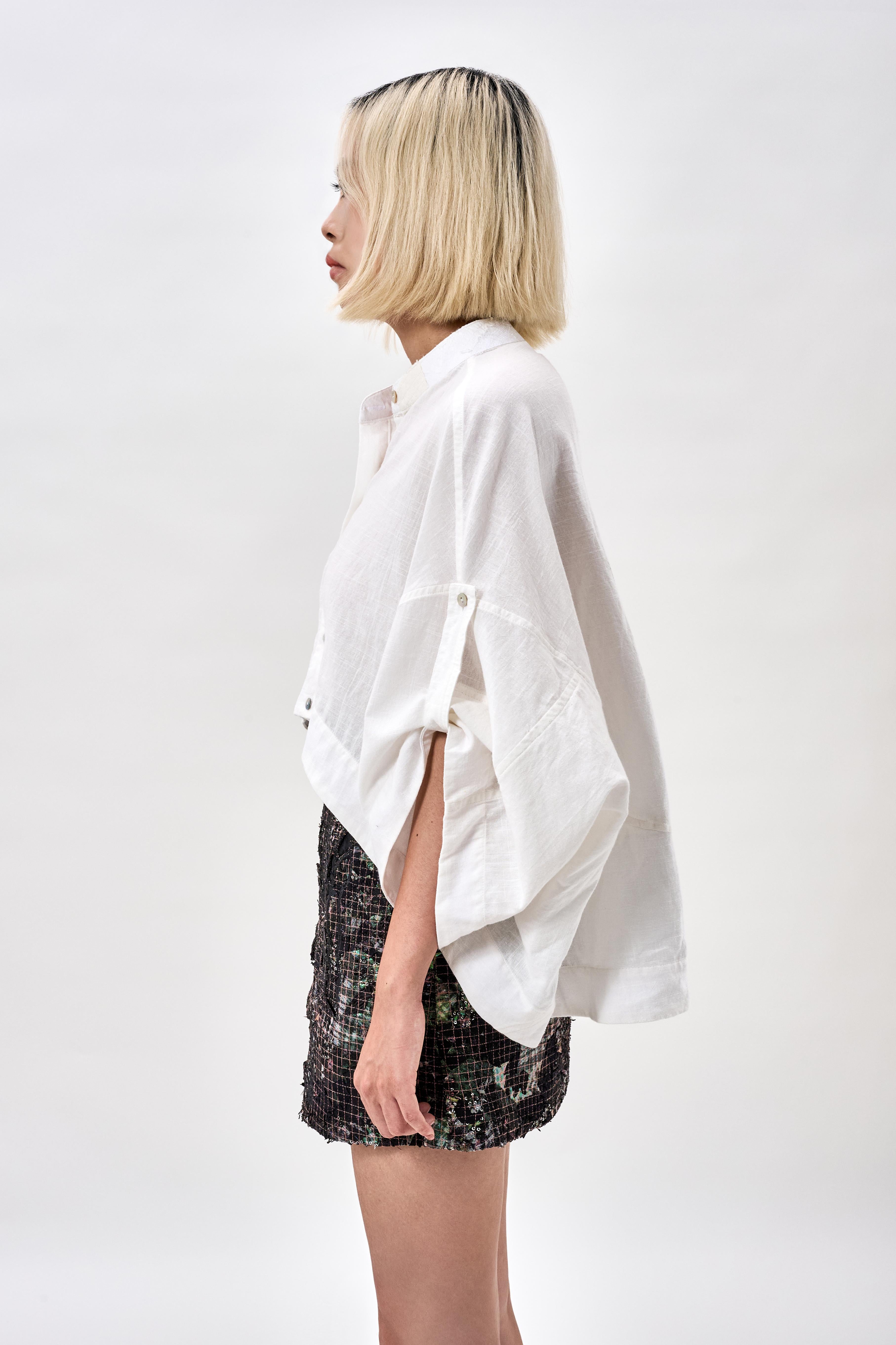 KHAAR | White Coral Crop Top