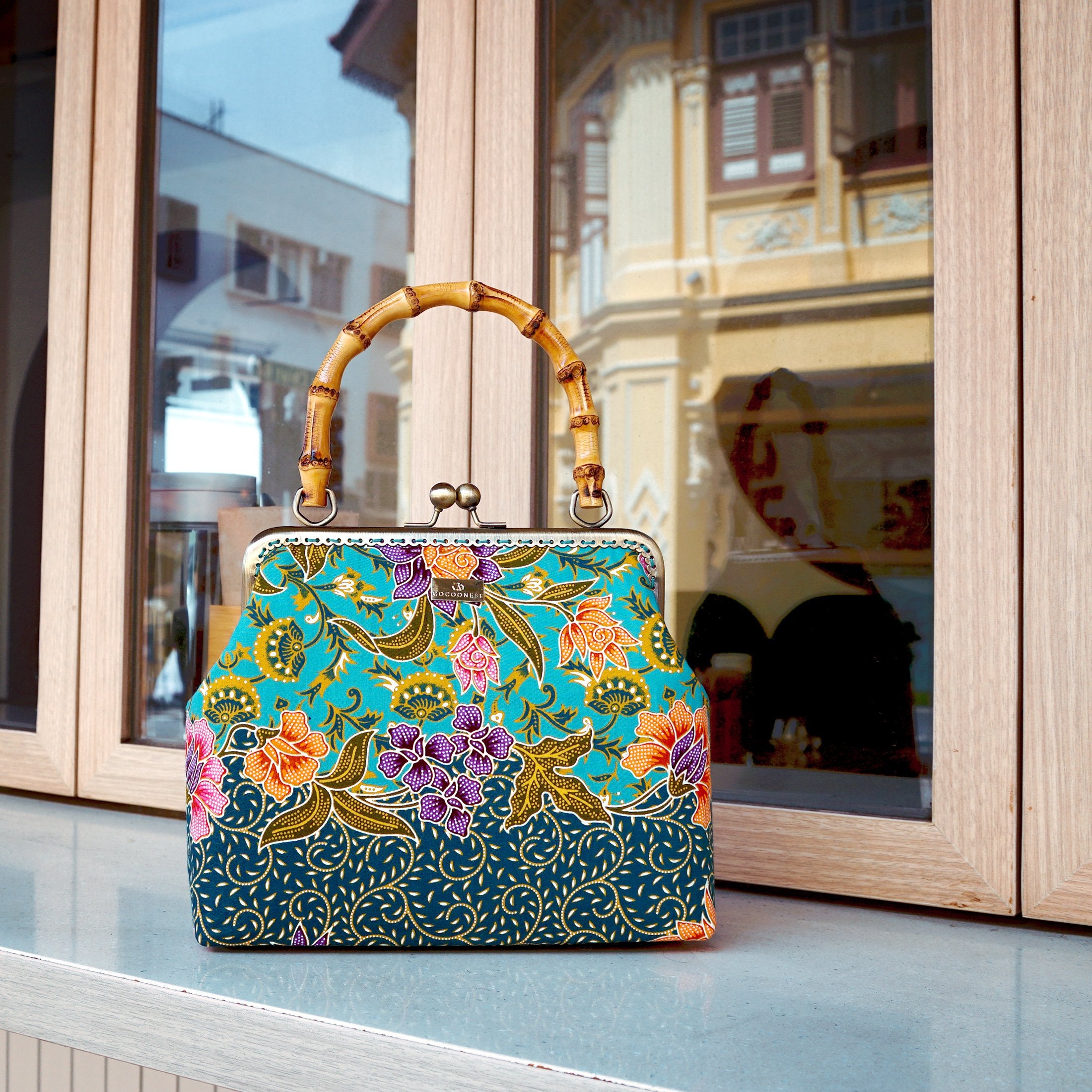 COCOONESE | Bamboo Top Handle Bag - Revolving Dream (GN)