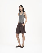 GRAYE | Pleated Sweatshorts - Fig