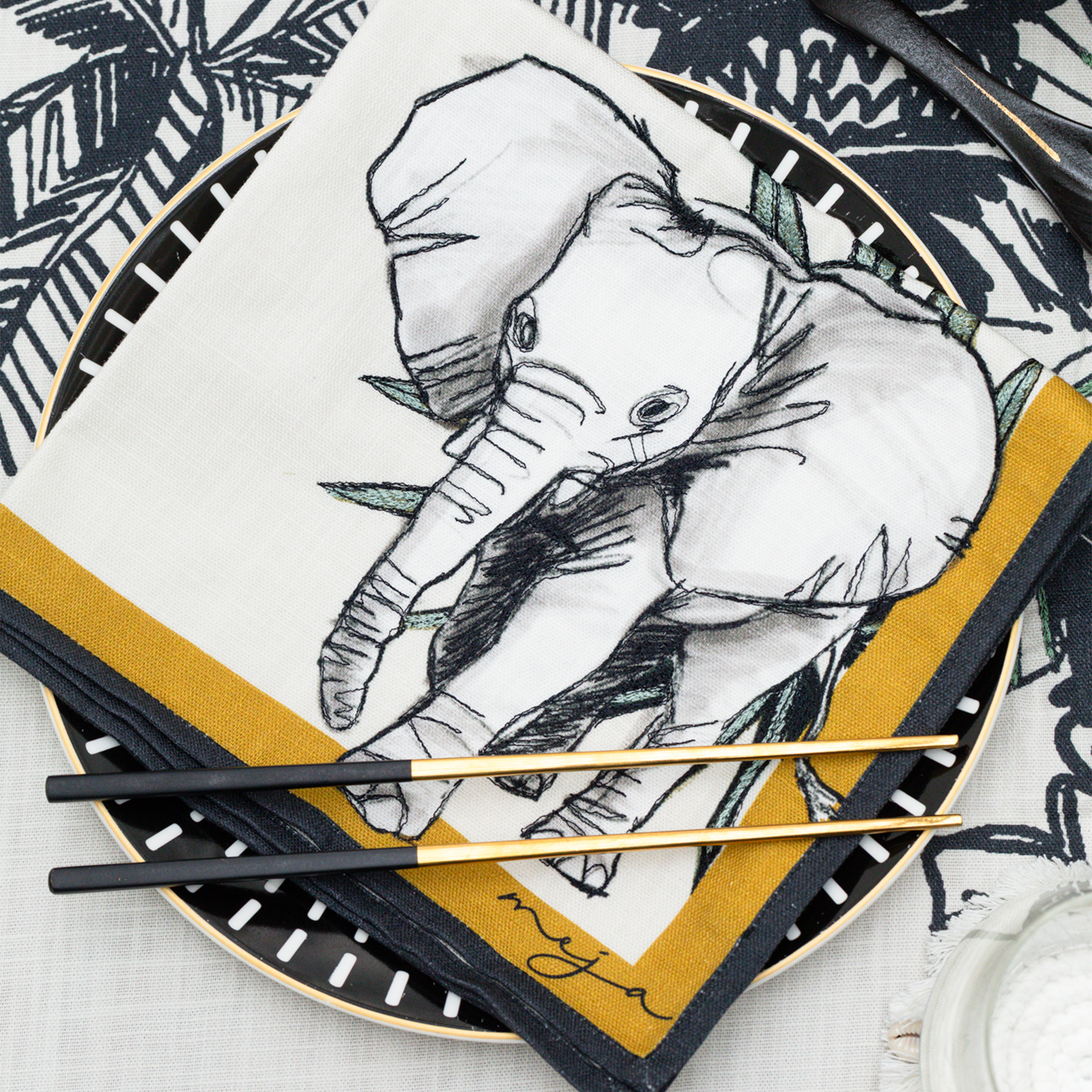 MEJA | The Show Of Safari Animal Napkins (Set Of 2)
