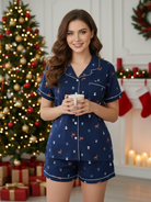 NIMBU | Reindeer Blue Adult Unisex PJs in Cotton