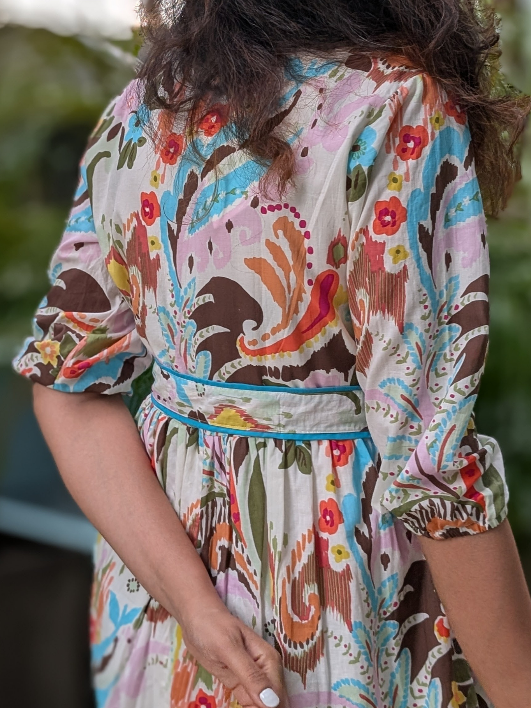 NIMBU | Havana White Unicorn Wrap Dress In Cotton