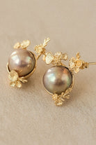 CREATIVE JEWELLERY STUDIO | Detachable Baroque Edison Pearl, Gold Plated Silver Earrings by Satine Gems Jewelry