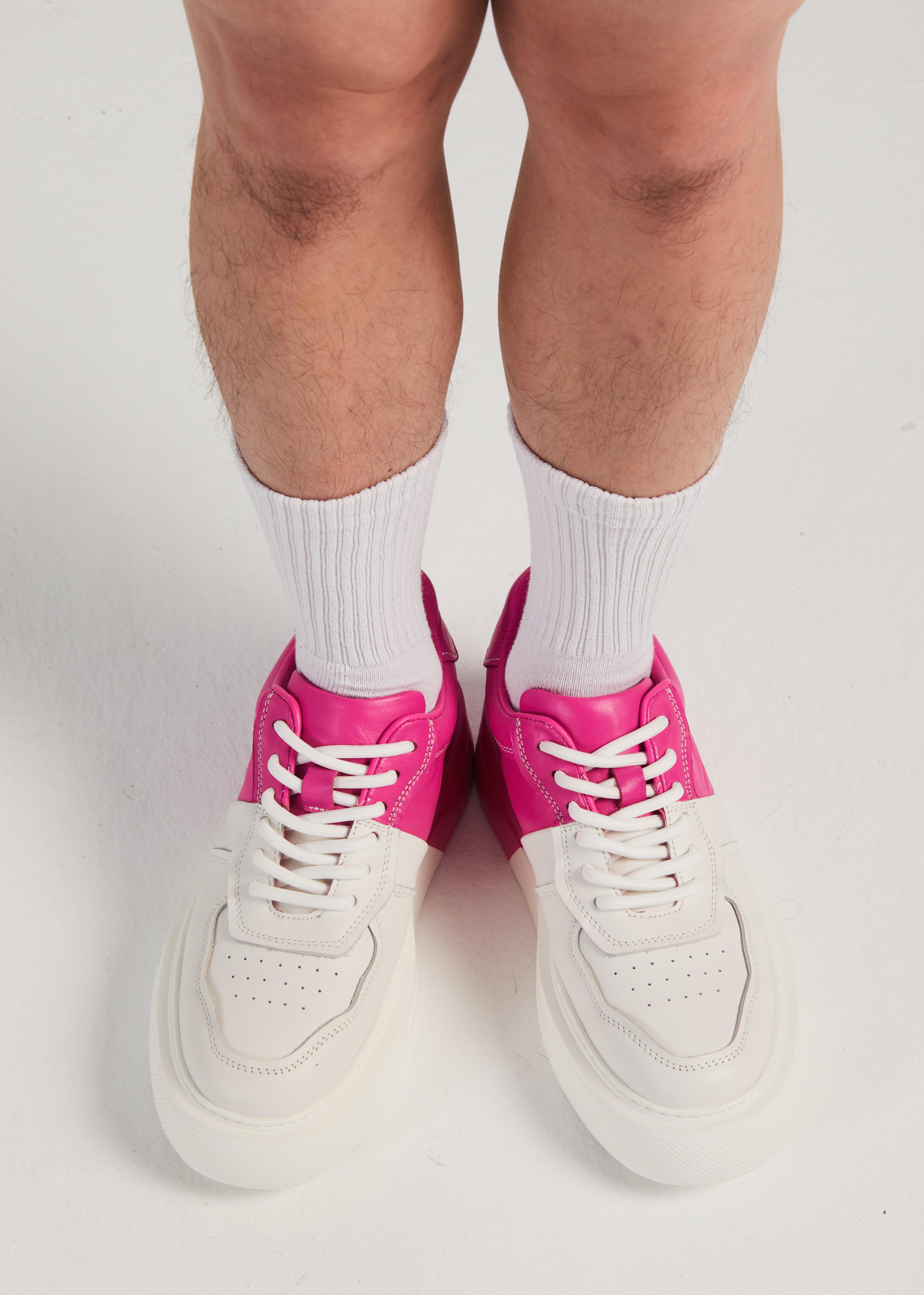 PROJECTWEAR | Fergie Dual Colour Leather Sneaker Pink
