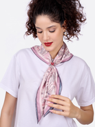 STUDIO QILING | Zebra Lilac Spring Double Side Silk Scarf 65