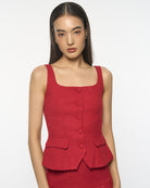 DRESSINGPAULA | Fitted Tweed Vest