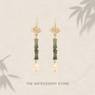 THE ANTECEDANT STORE | Bamboo Jade Fan Earrings
