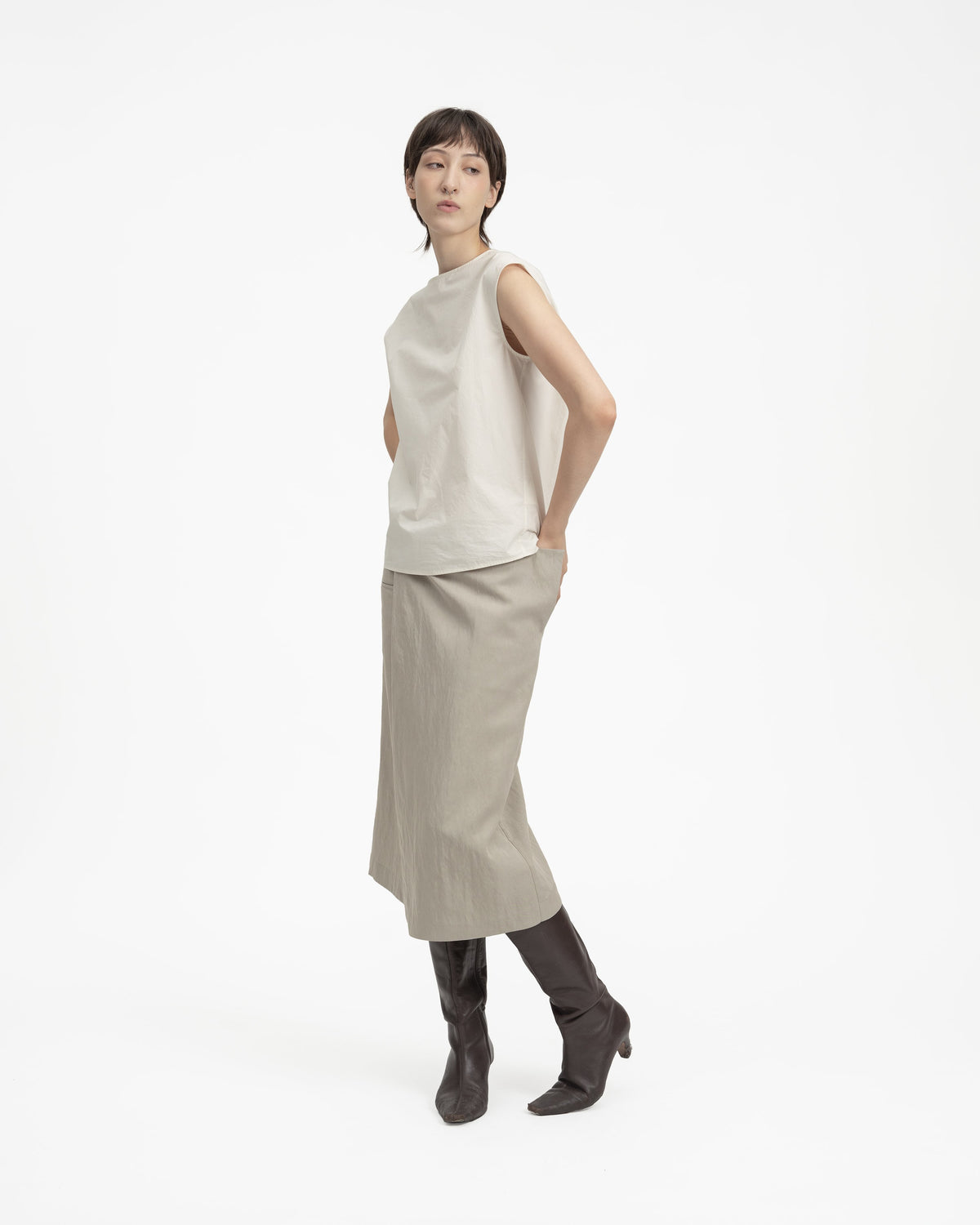 GRAYE | Sun Dried Draped Blouse