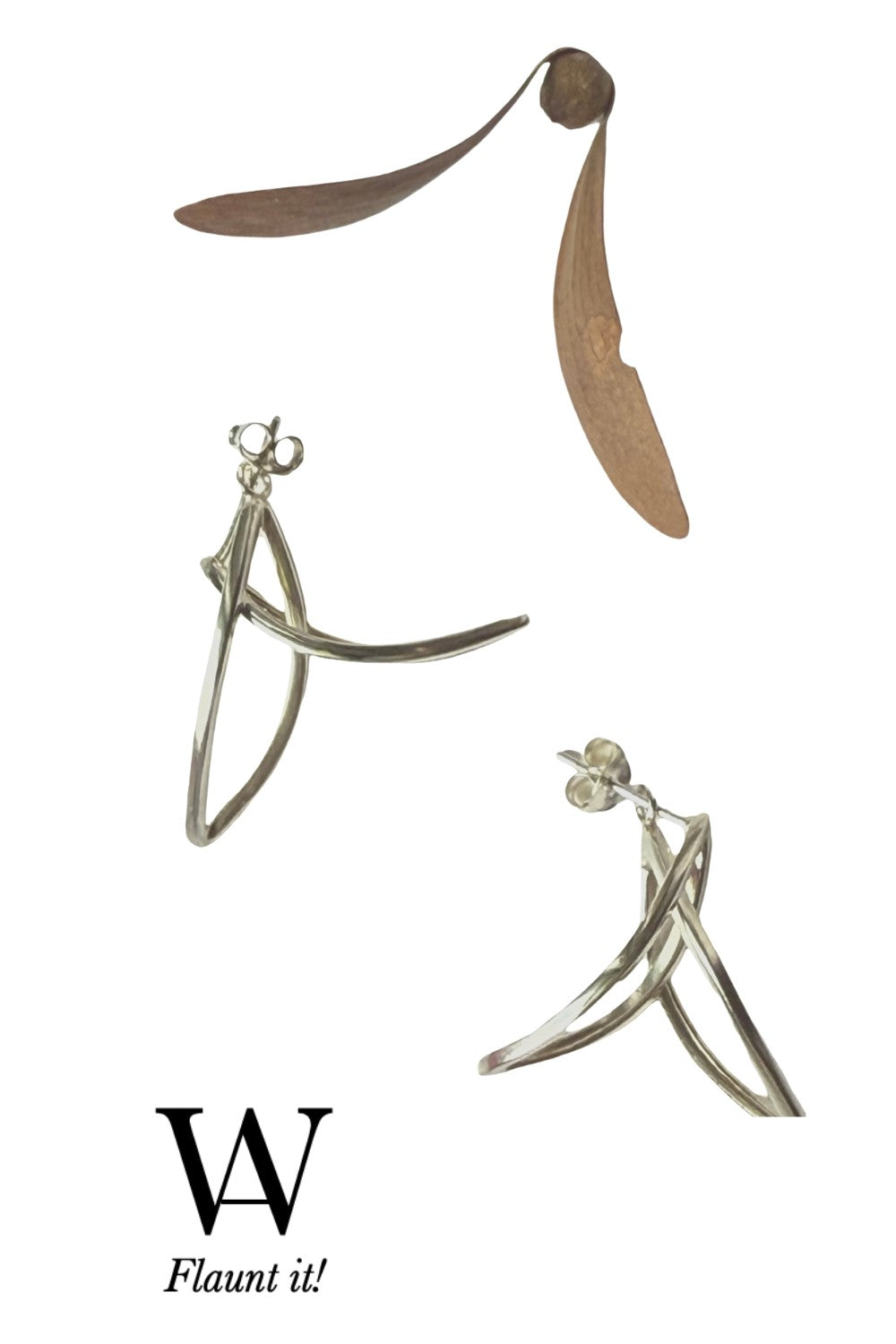 CREATIVE JEWELLERY STUDIO | Silver Wings Earstuds by WA by Sylvia