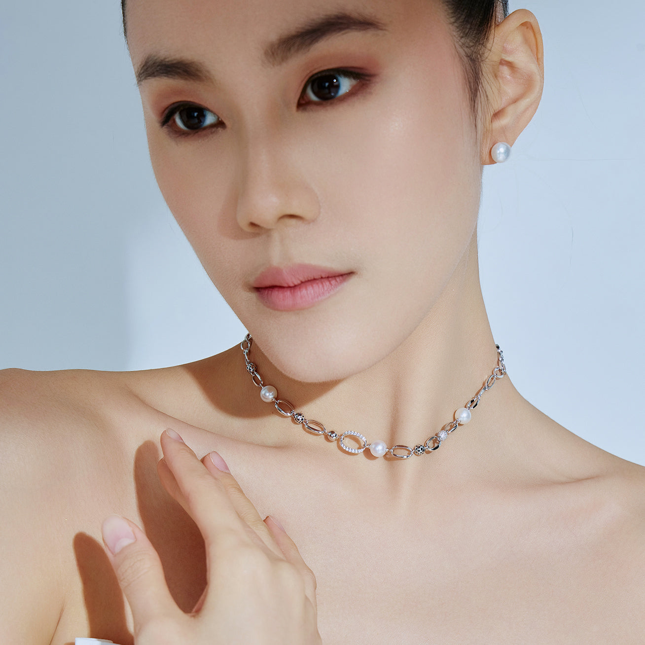 PEARLY LUSTRE | Top Grade Freshwater Pearl Necklace & Earrings Set WS00132 | SAFARI