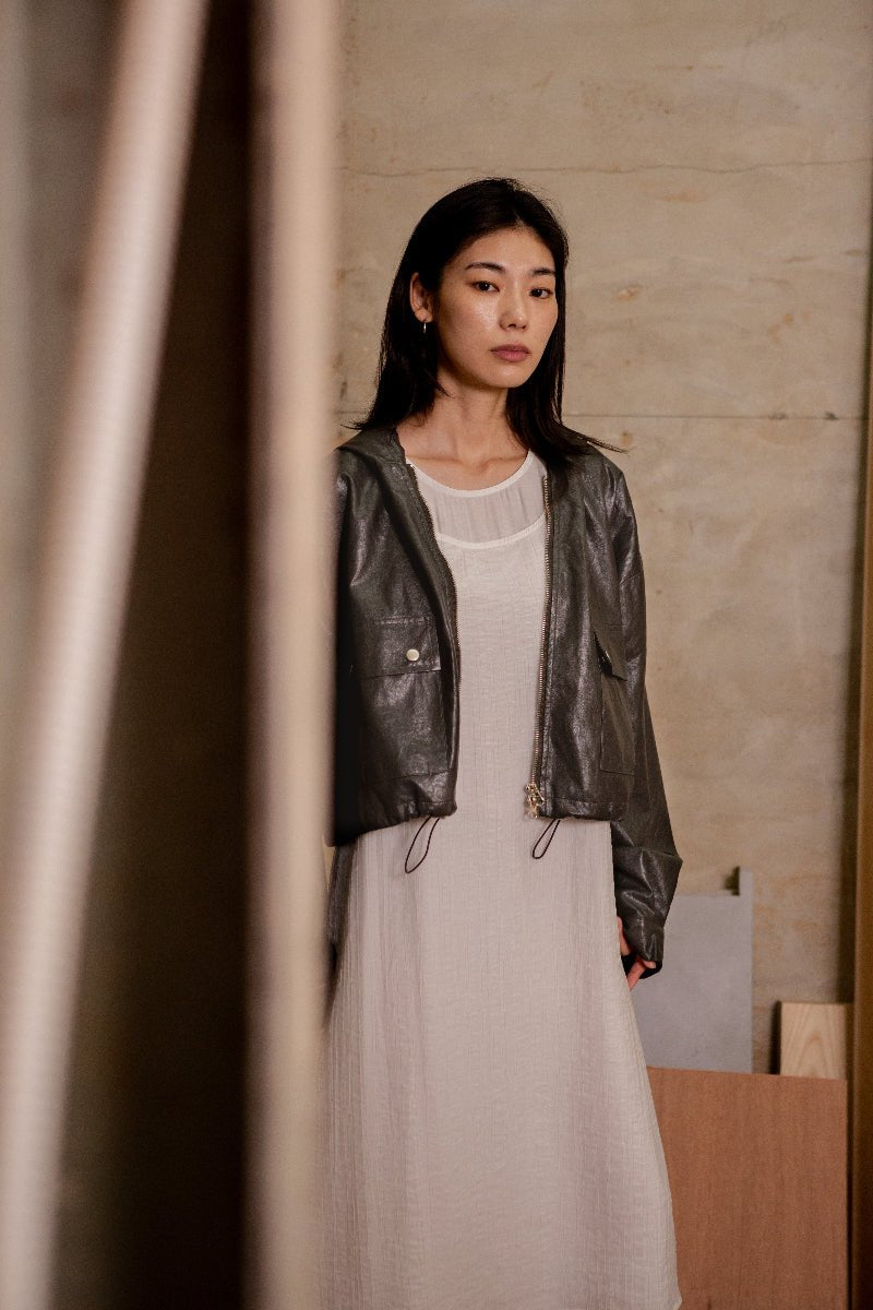 SAERO COLLECTIVE | Mok Textured Dress | White