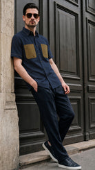 KANZI COLLECTION | Handloom Artisan Shirt - Nevy Blue