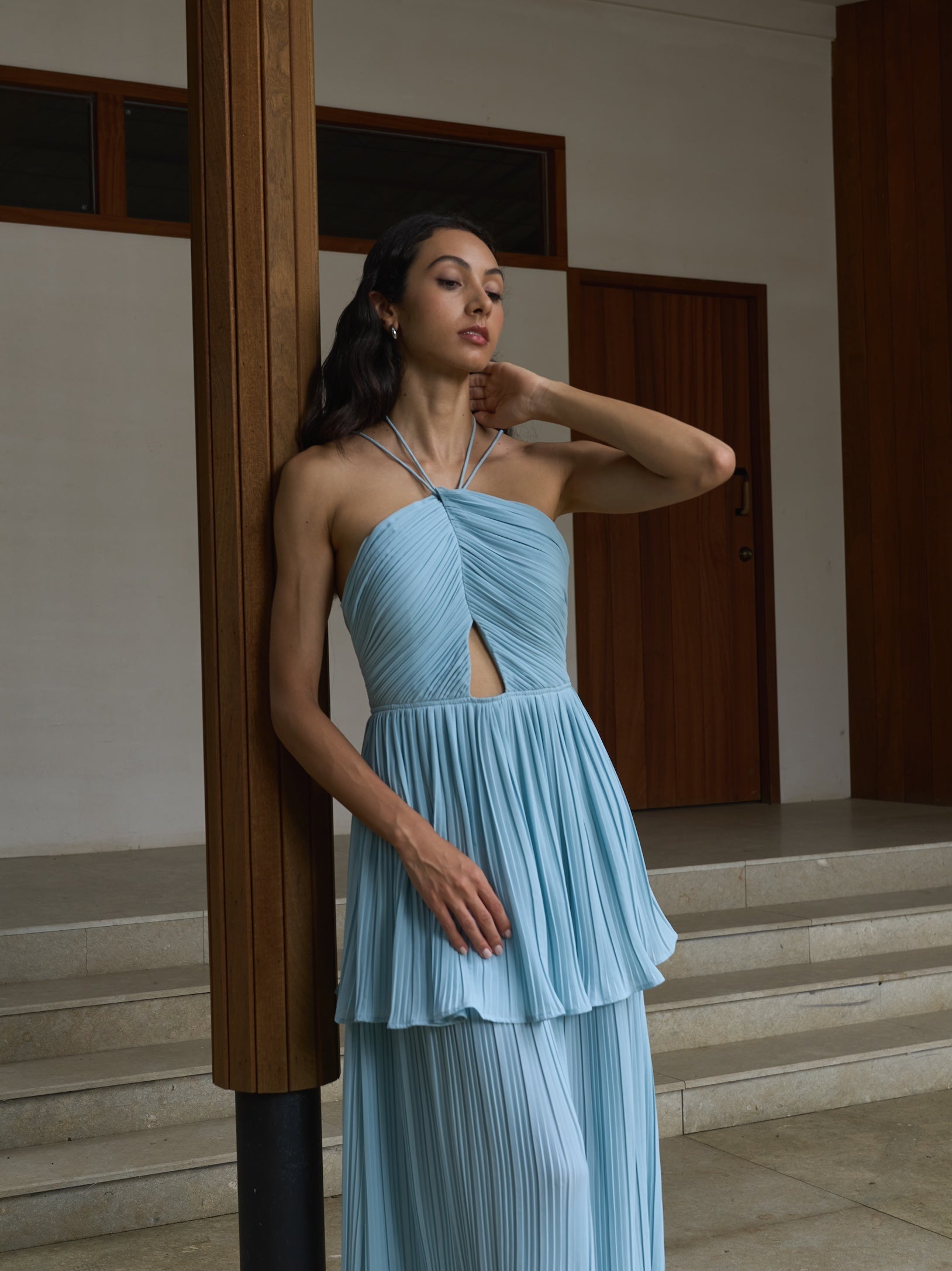 EMVY | Larelle Padded Dress - Light Blue