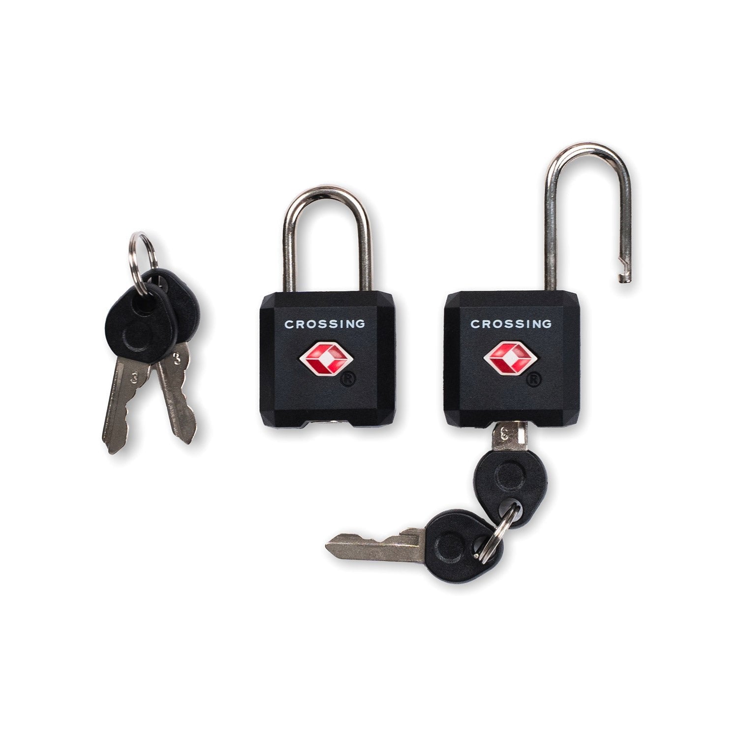 CROSSING | Ultra Light TSA Travel Lock With Keys Twin Pack